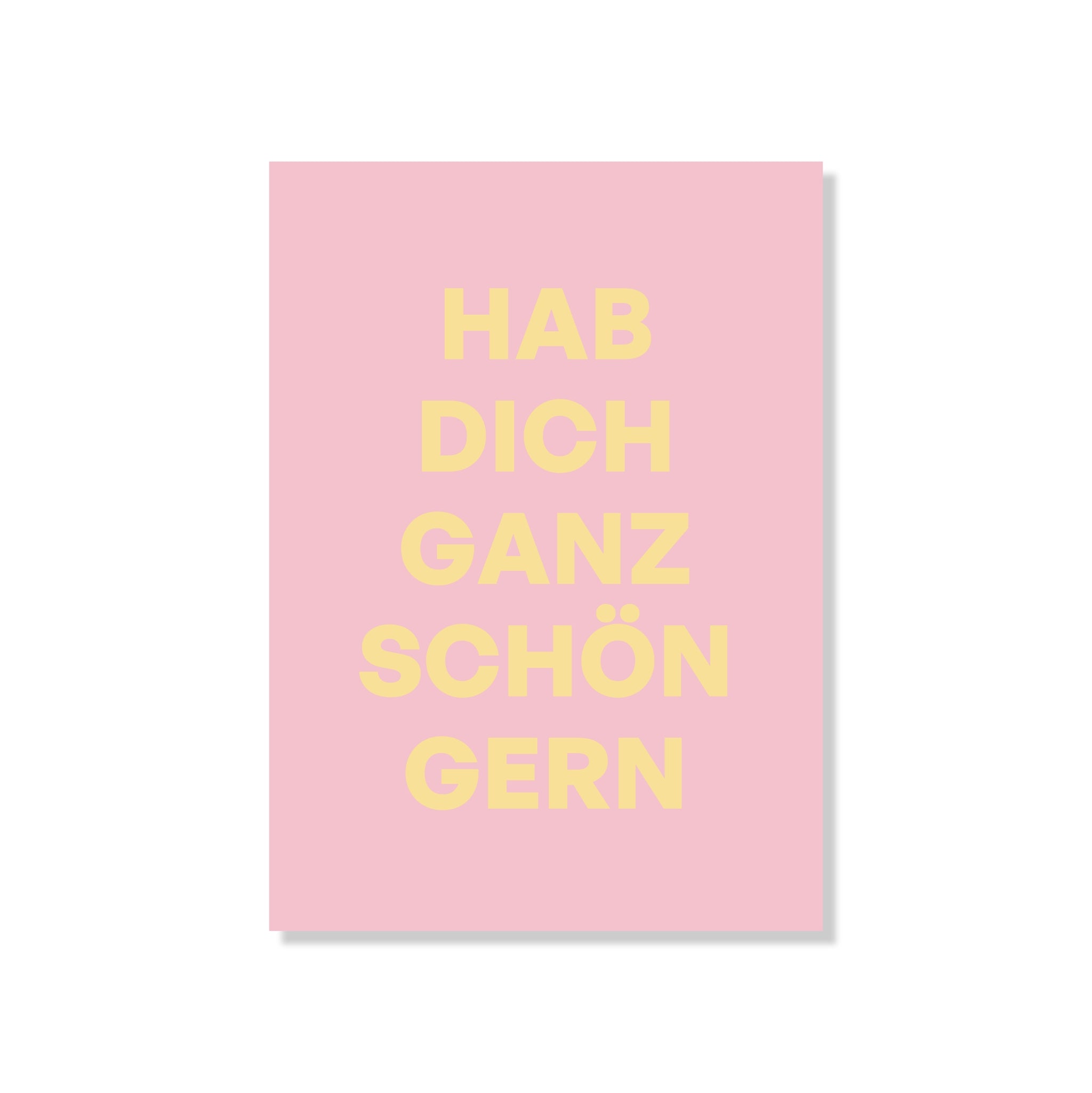 POSTKARTE HAB DICH GANZ SCHÖN GERN