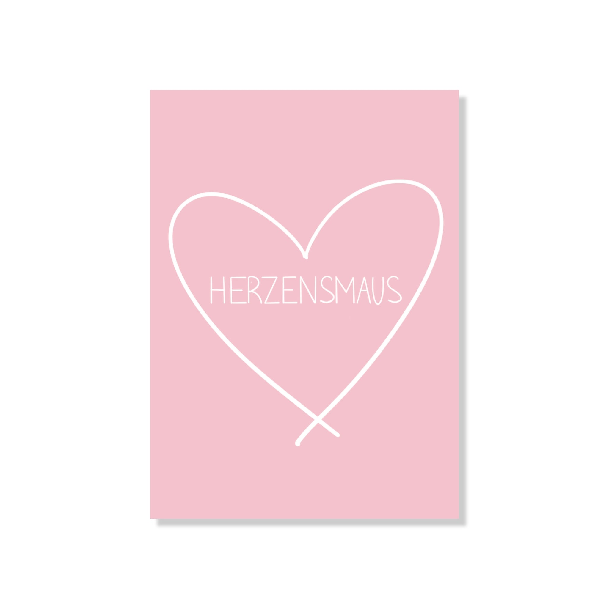 POSTKARTE HERZENSMAUS