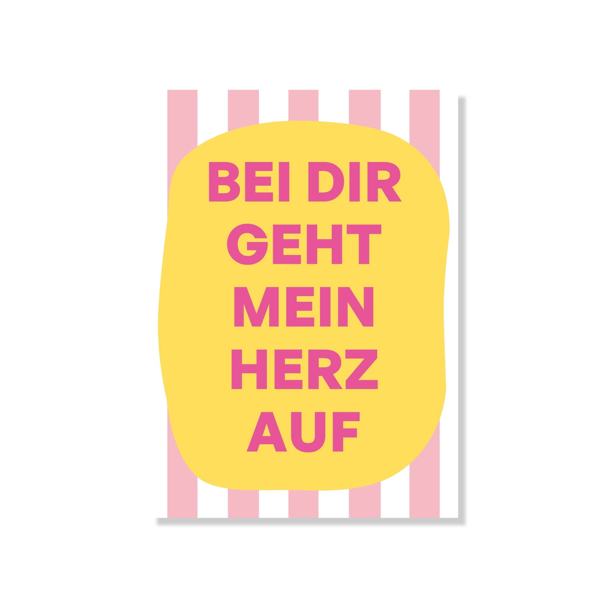 POSTKARTE BEI DIR GEHT MEIN HERZ AUF
