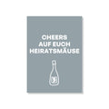 POSTKARTE CHEERS AUF EUCH HEIRATSMÄUSE