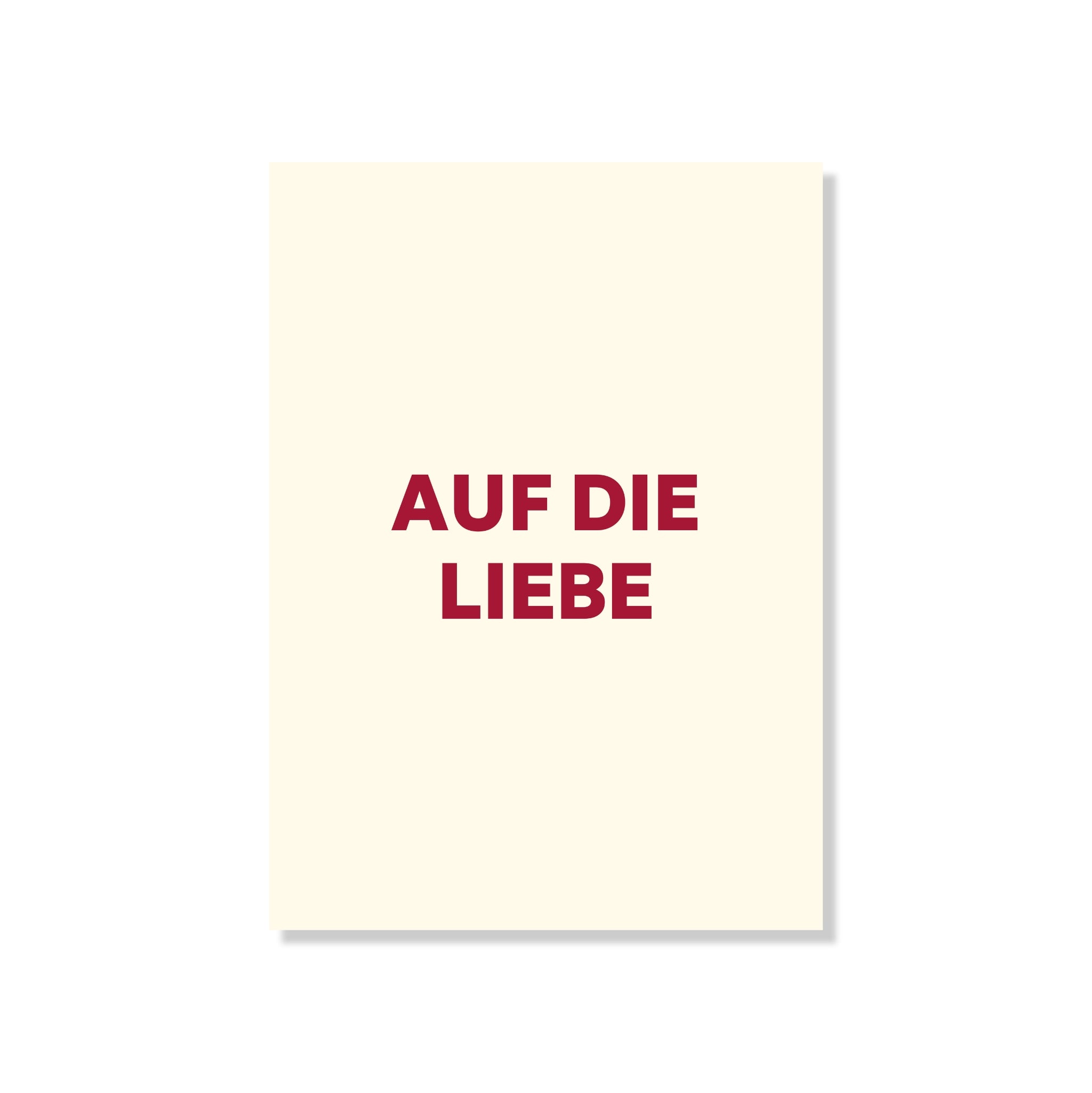 POSTKARTE AUF DIE LIEBE
