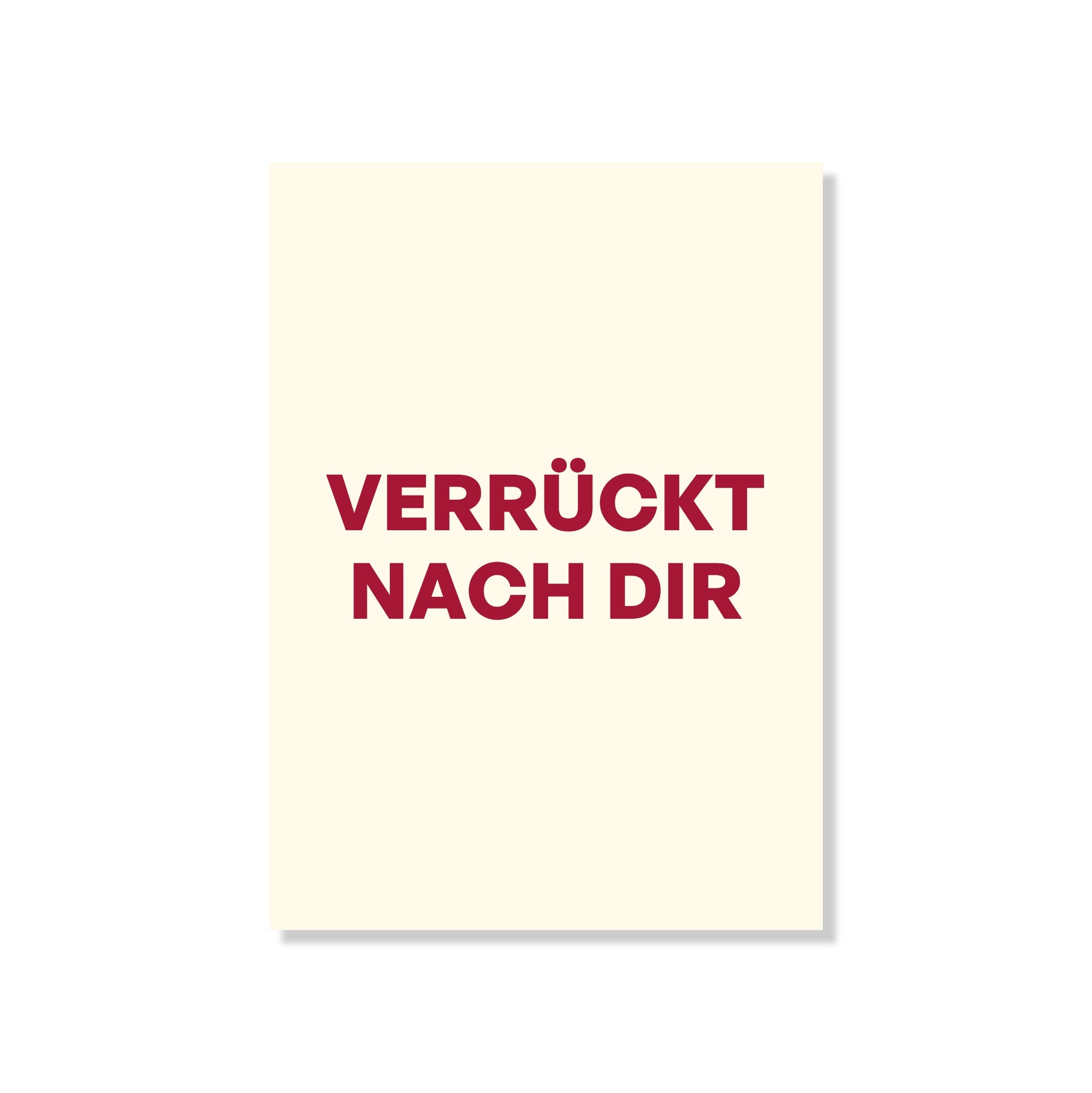 POSTKARTE VERRÜCKT NACH DIR