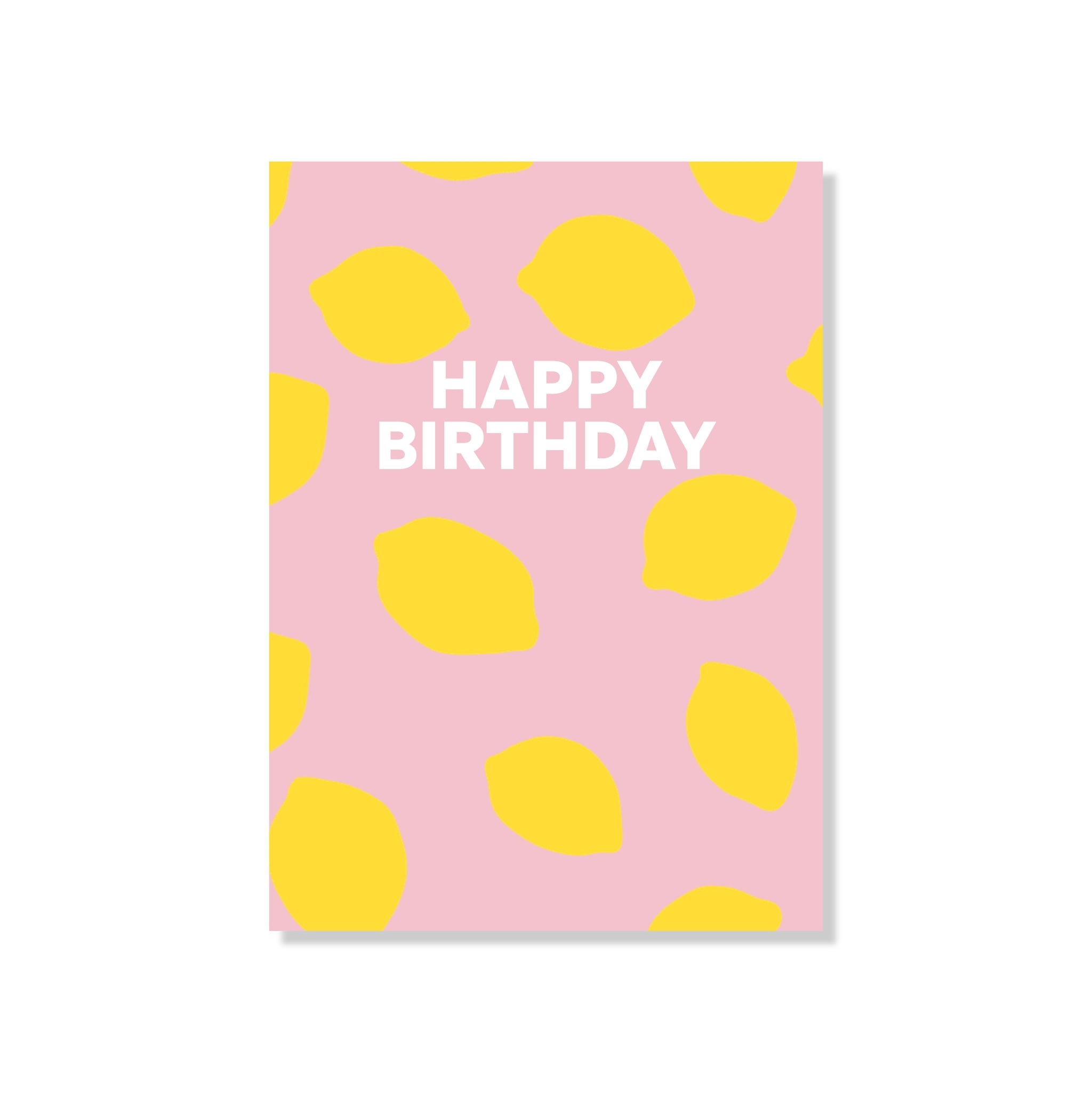 POSTKARTE HAPPY BIRTHDAY ZITRONE