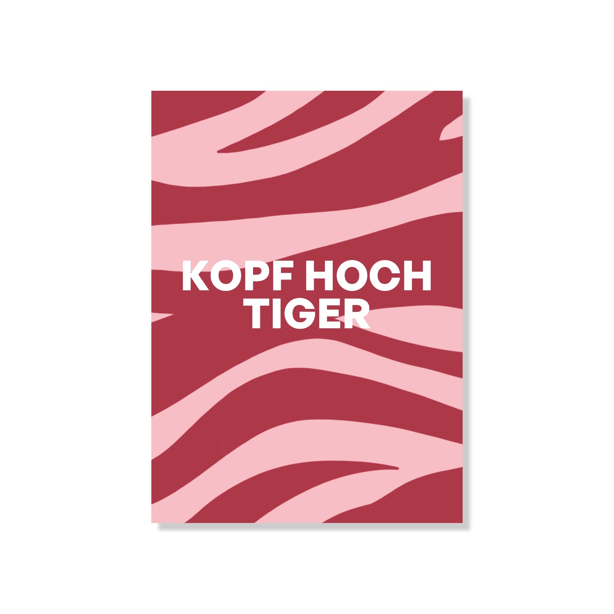POSTKARTE KOPF HOCH TIGER