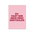 POSTKARTE HERZ GESTOHLEN