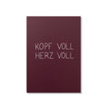 POSTKARTE KOPF VOLL HERZ VOLL