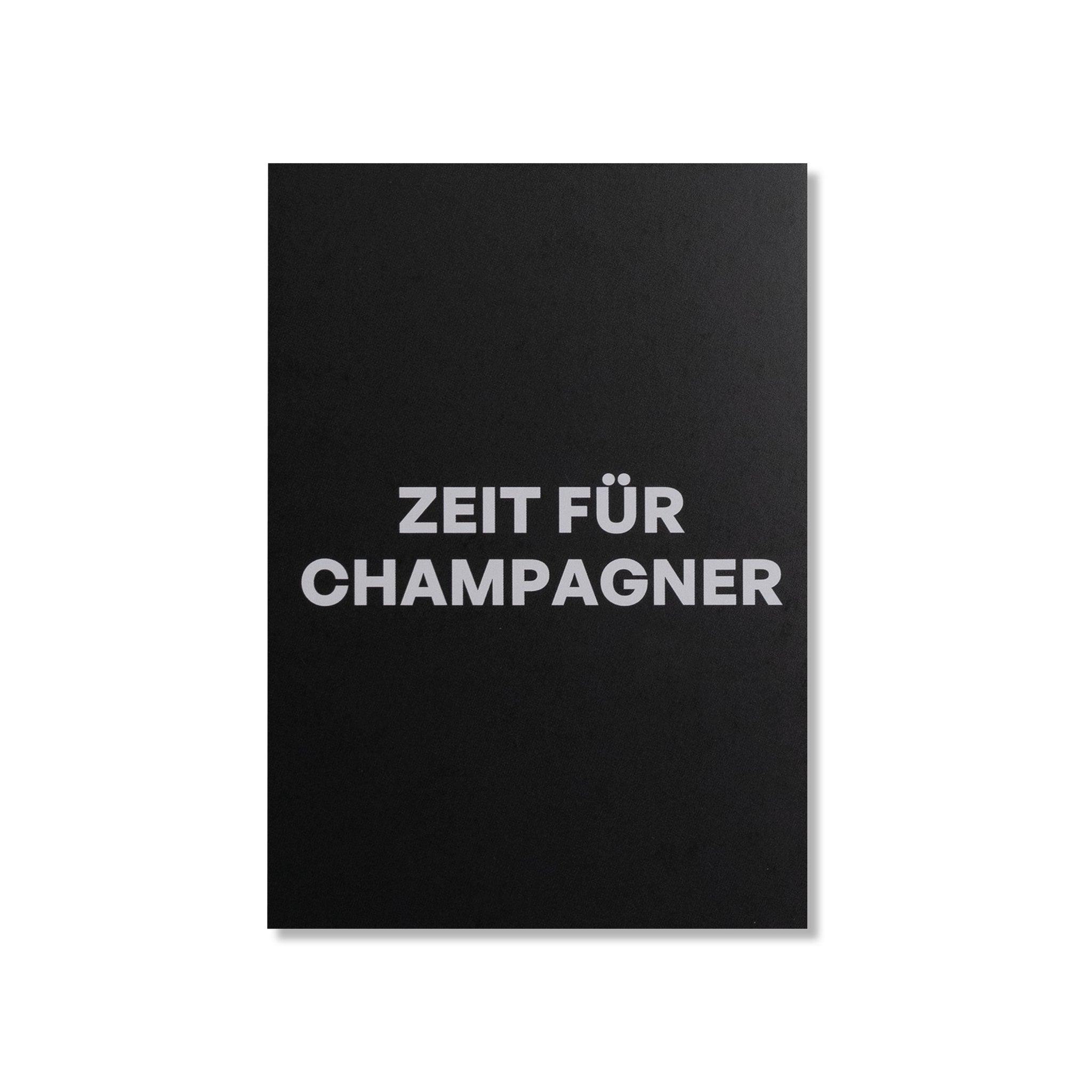 POSTKARTE ZEIT FÜR CHAMPAGNER